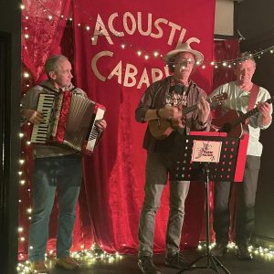 People performing on stage - Acoustic Cabaret evening